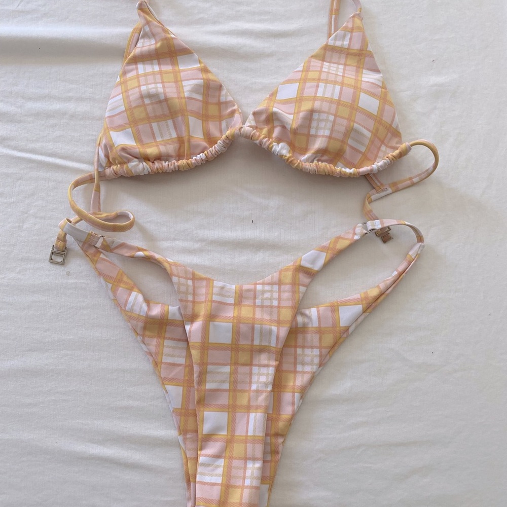 Gingham print bikini